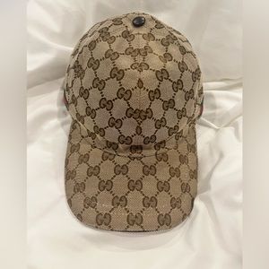GUCCI Men’s Canvas Baseball Hat with Web